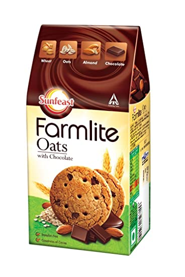 Sunfeast Digestive Cookies With Oats & Chocolate 150 gms