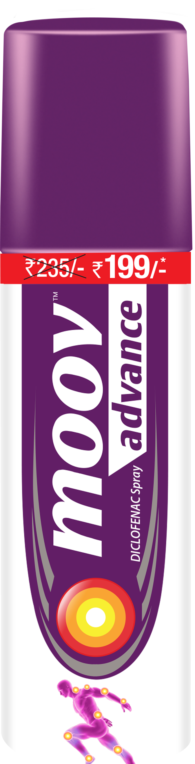 Moov Advance Fast Pain Relief Diclofenac Spray - 30g (33% Extra)