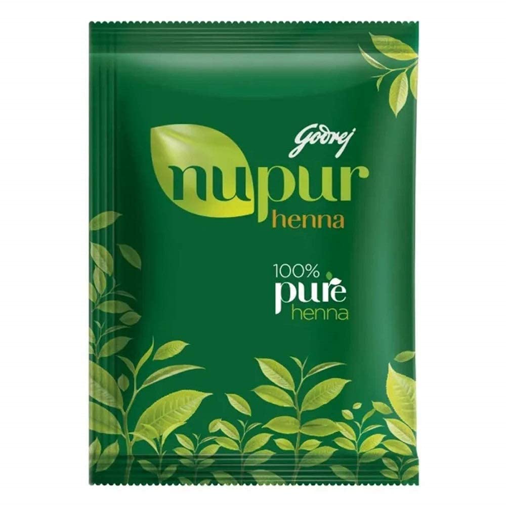 Godrej Nupur Henna Natural Mehndi for Hair Color w/ Goodness of 9 Herbs 120gram X 3Packs Godrej Nupur Henna Natural Mehndi for Hair Color w/ Goodness of 9 Herbs 120gram X 3Packs