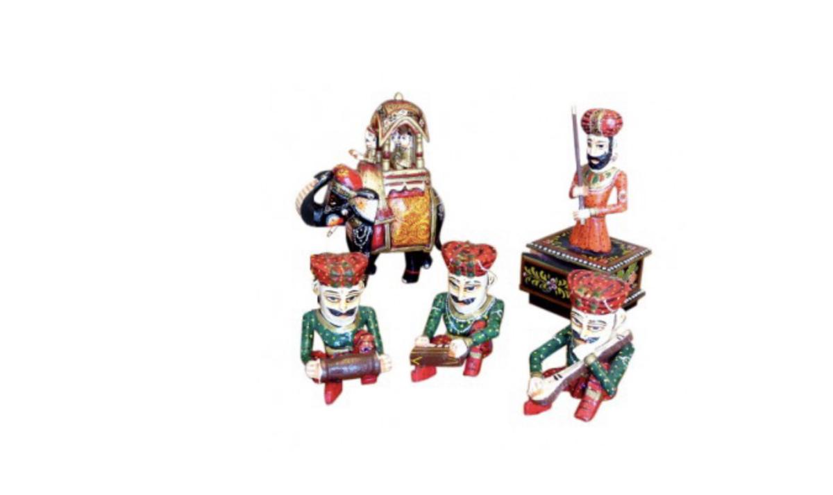 Wood Statue Decor Set 