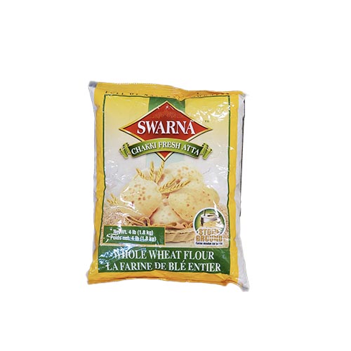 Swarna Chakki Fresh Atta - Whole Wheat Flour for Roti Chapati - 10 LB Swarna Chakki Fresh Atta - Whole Wheat Flour for Roti Chapati - 10 LB