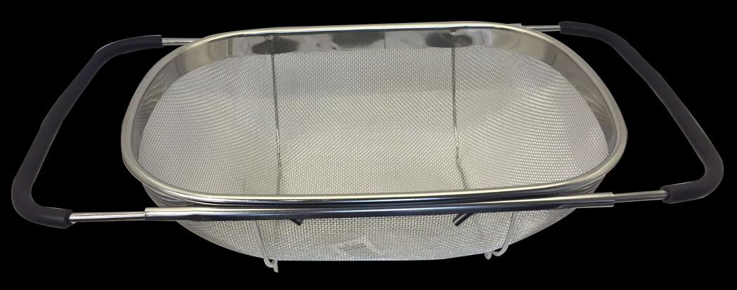 Stainless Steel Hands Free Colander w/ Expandable Handle