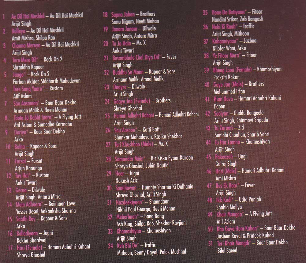 Ae Dil hai Mushkil Sentimental Hits Hindi CD 
