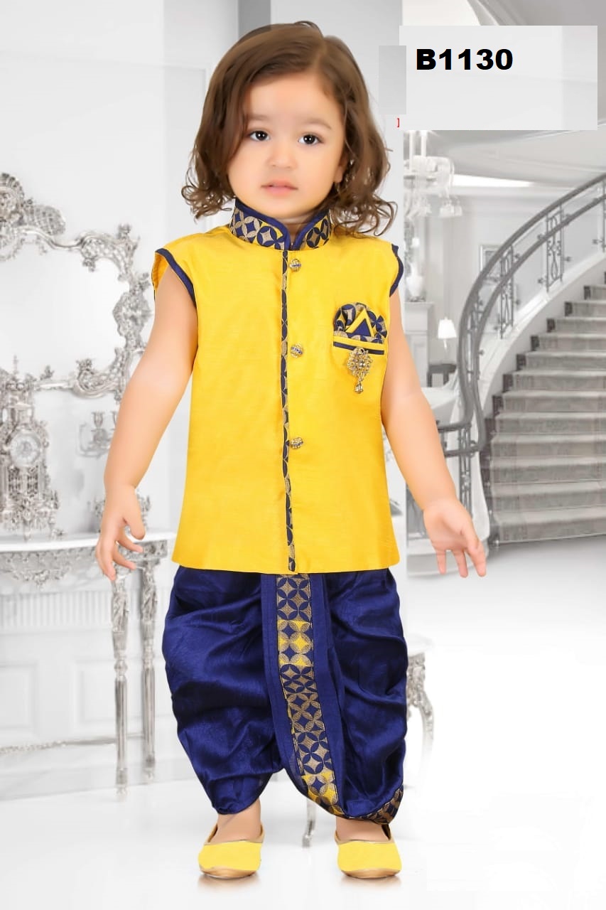 Clothing Boys Clothing Tops & Tees Pure silk dhoti kurta for boys 