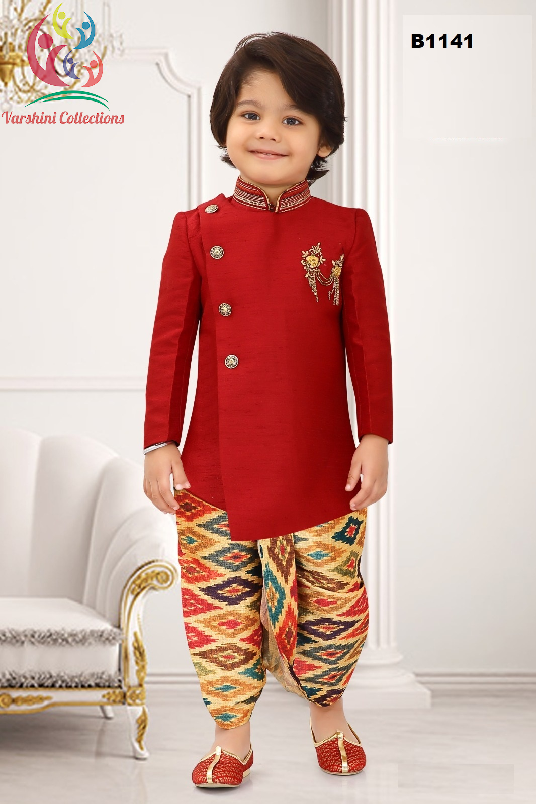 Buy Art Silk Wine Maroon Embroidered Men Jodhpuri Suit MSTV02410