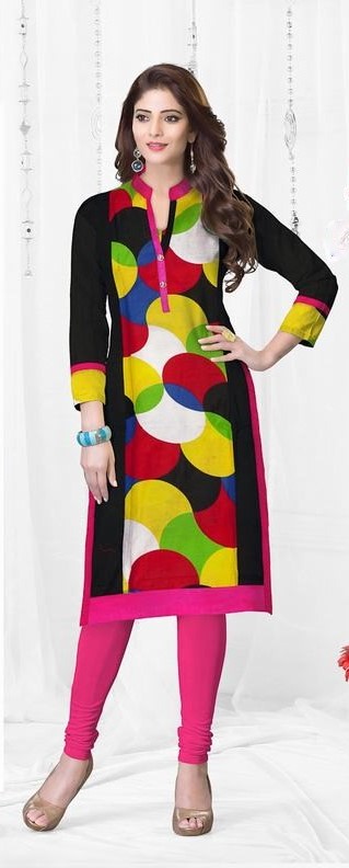 Fab Design Bright Casual Wear Cotton Kurti Tunic Size 40 Fab Design Bright Casual Wear Cotton Kurti Tunic Size 40