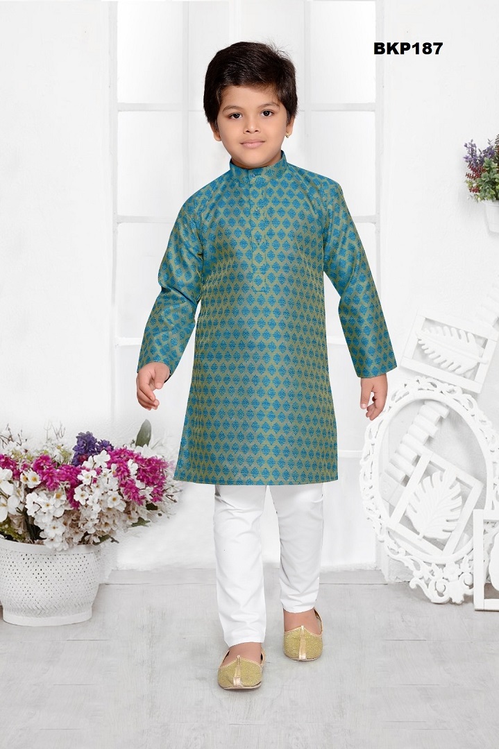 Shop Teen Boys Yellow Art Silk Kurta Set Party Wear Online at Best