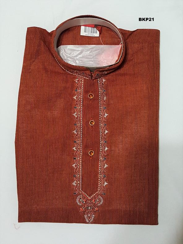 Kids Boys Cotton Kurtha Pajama Set in Maroon w/ Thin Stripes Kids Boys Cotton Kurtha Pajama Set in Maroon w/ Thin Stripes