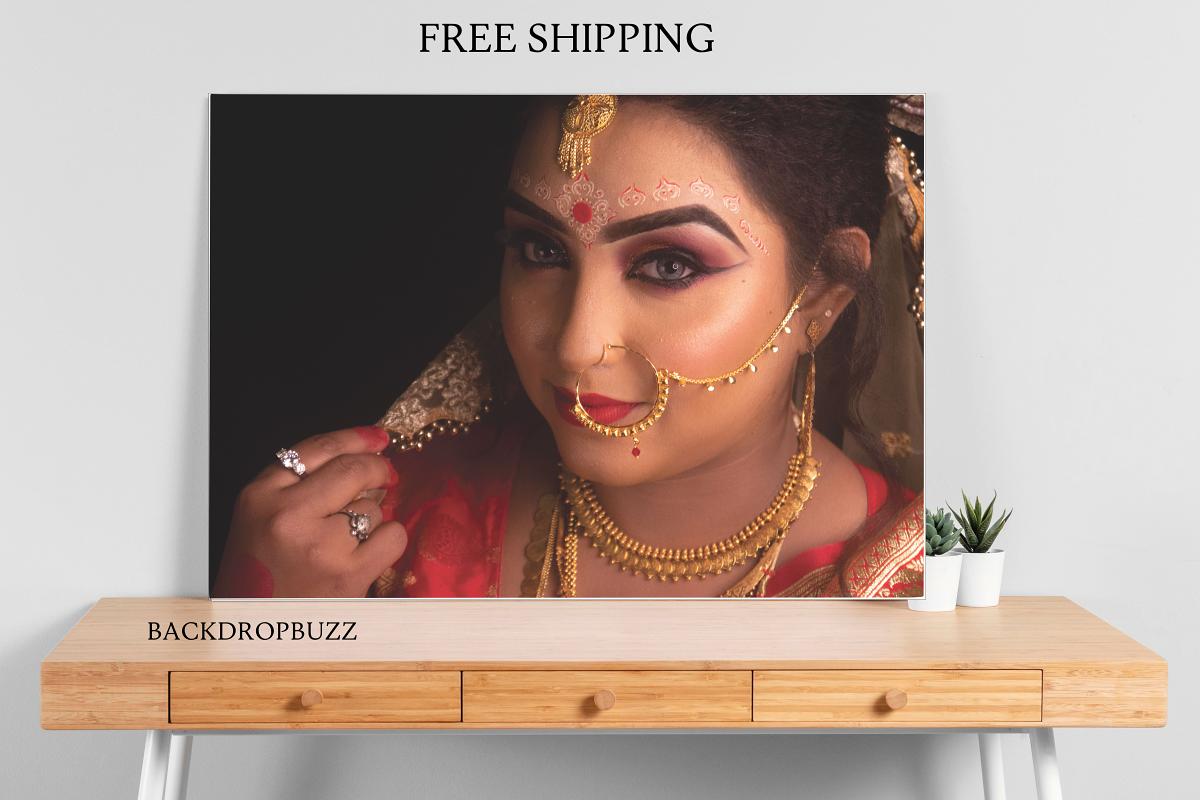 Indian Bridal Makeup Landscape poster 28 × 18 inches