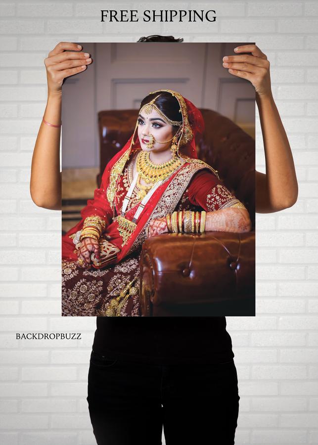 Indian Bride Makeup Potrait Poster 18 × 28 inches