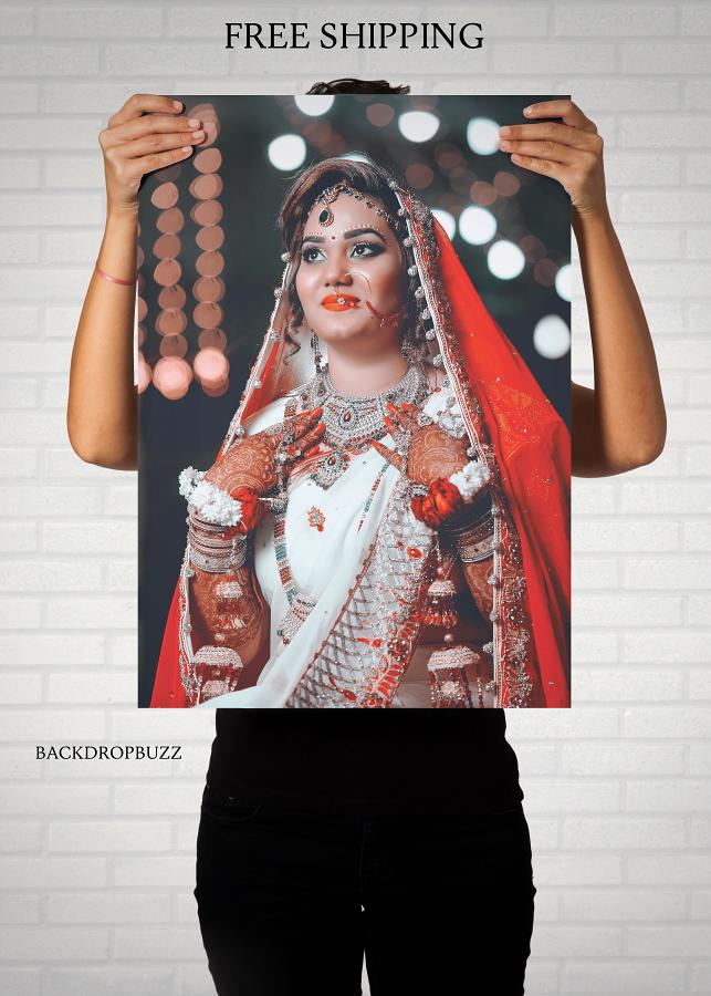 Indian Bride Makeup potrait poster 18 × 28 inches