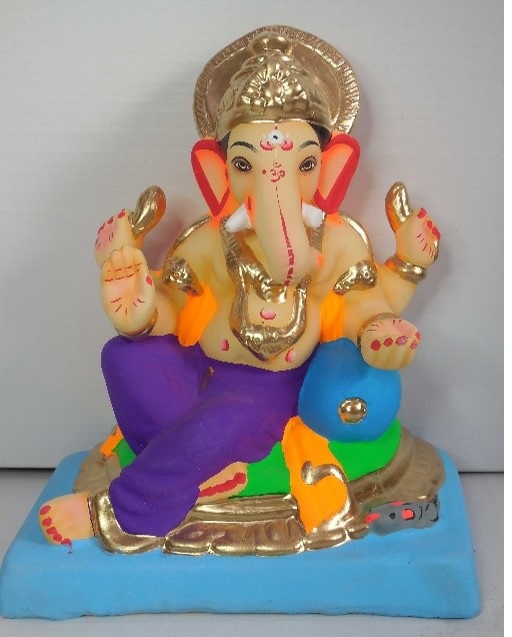 Chintamani Ganpati Visarjan Eco-Friendly Clay Murti for Ganesh Chaturthi Puja 6" - 12"