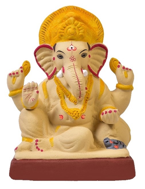 Peshwa Ganpati Visarjan Eco-Friendly Clay Murti for Ganesh Chaturthi Puja 6" - 12"