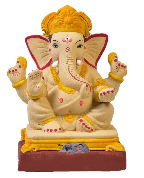 Gattu Ganpati Visarjan Eco-Friendly Clay Murti for Ganesh Chaturthi Puja 6" - 12"