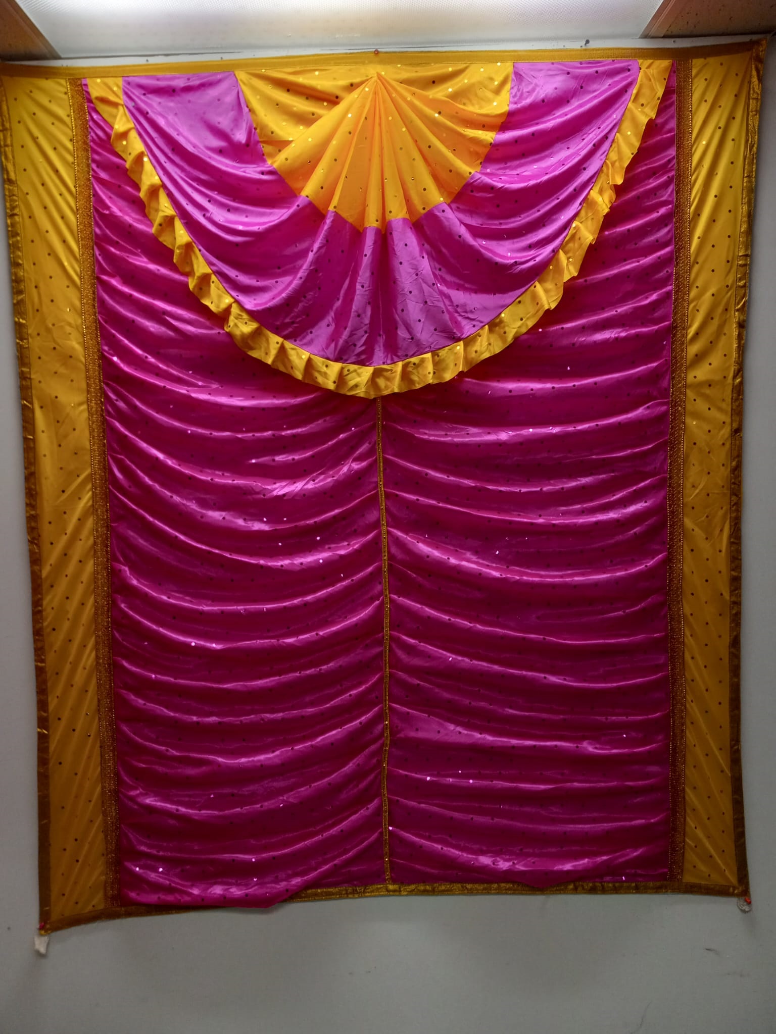Indian Backdrop Cloth For Festival & Pooja Decor/Wedding & Party Events # 5 Indian Backdrop Cloth For Festival & Pooja Decor/Wedding & Party Events # 5
