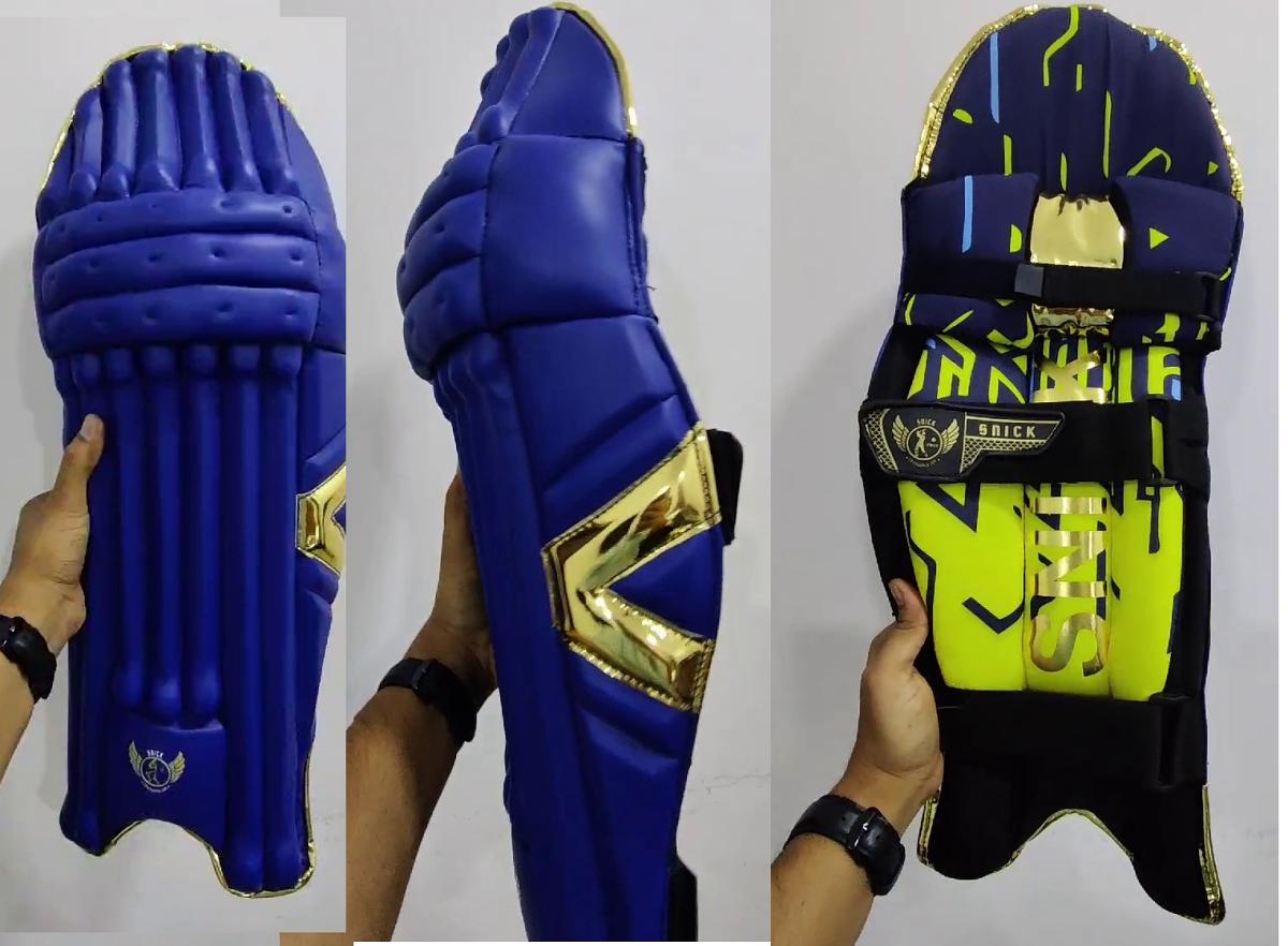 SNICK DOT 2.0 BATTING PADS THREE STRAP (2026) - BLACK\BLUE  - MEN\YOUTH
