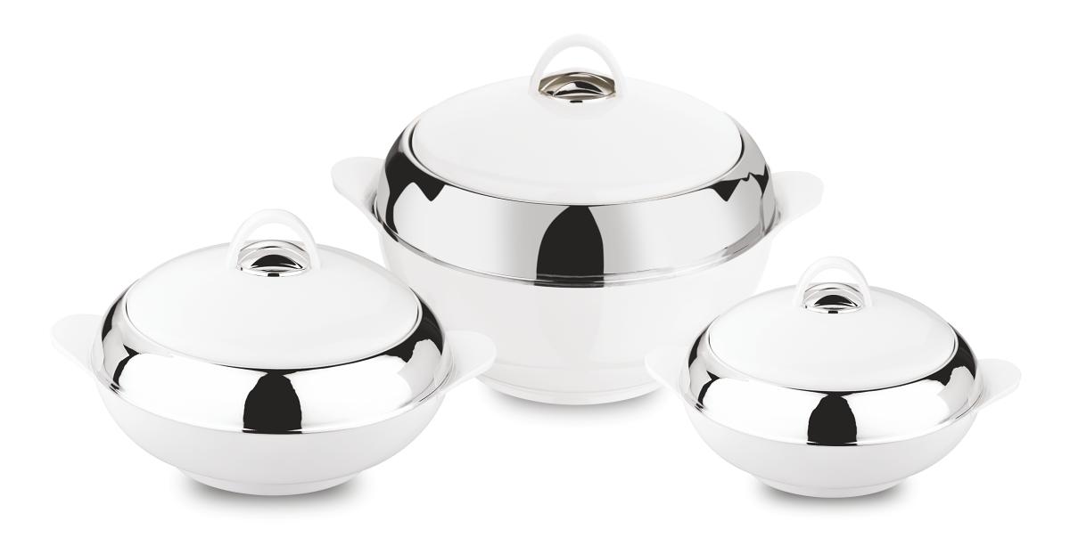 Tmvel Crescent Insulated Casserole Hot Pot 3 pcs Set 2.5 L / 3.5 L / 5 L Tmvel Crescent Insulated Casserole Hot Pot 3 pcs Set 2.5 L / 3.5 L / 5 L