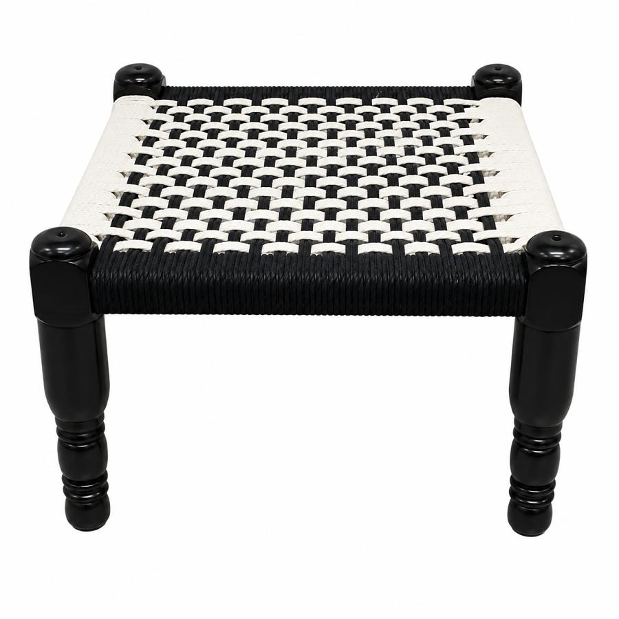 Traditional Indian Style Wooden Chowki / Ottoman / Foot Stool - 1 Pc