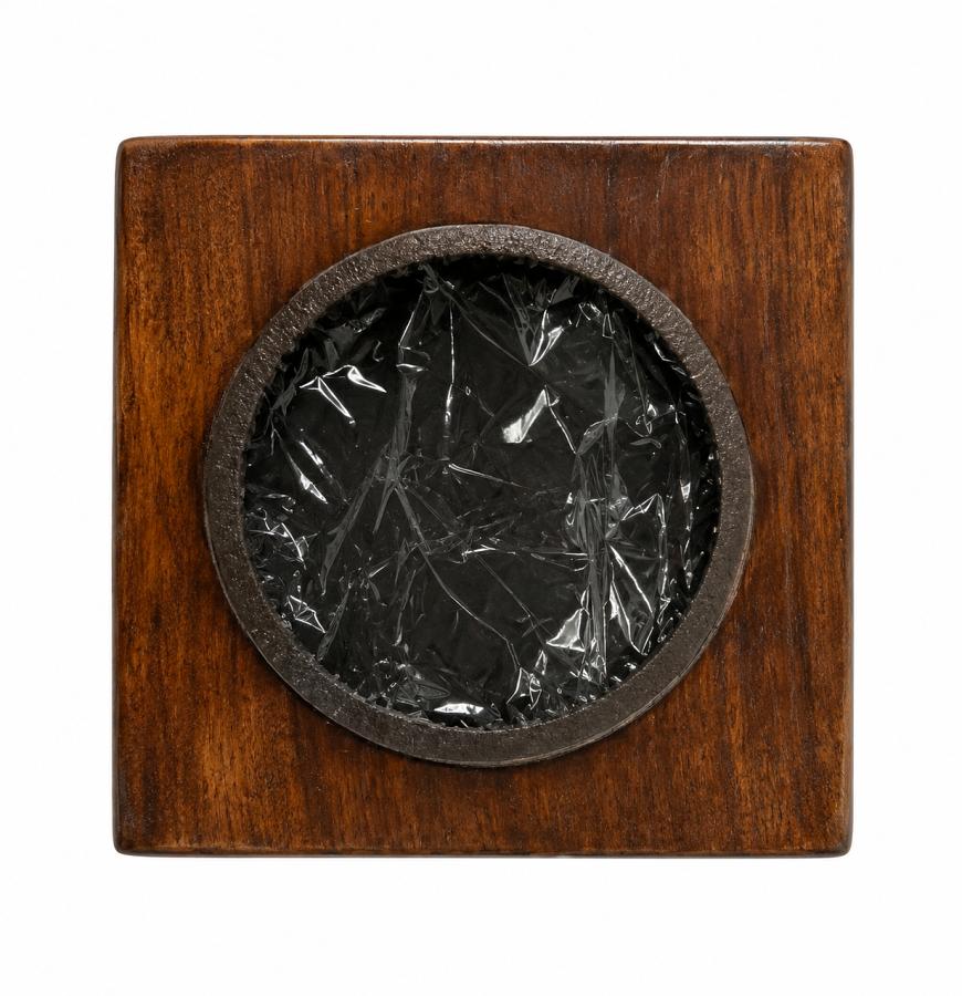 Sizzler Plate/Tray with Wooden Base in Square Shape - 8 x 8"
