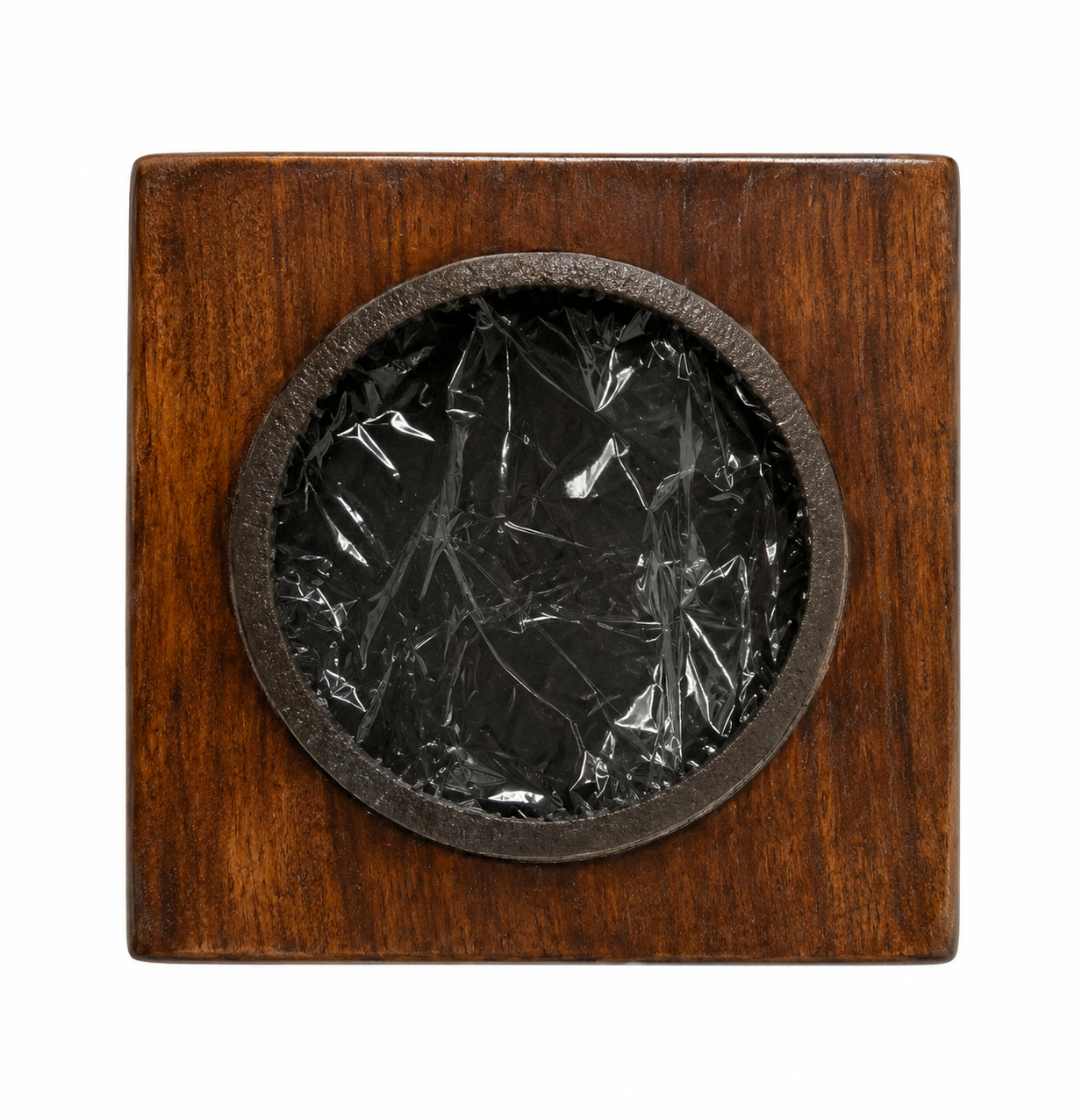 Sizzler Plate/Tray with Wooden Base in Square Shape - 8 x 8"
