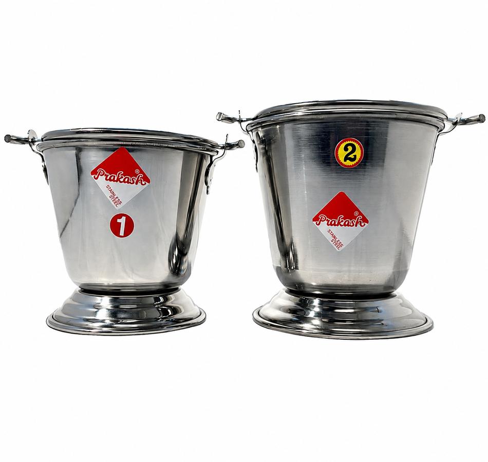 Stainless steel Bucket Serving ware (Plain) - 2 sizes