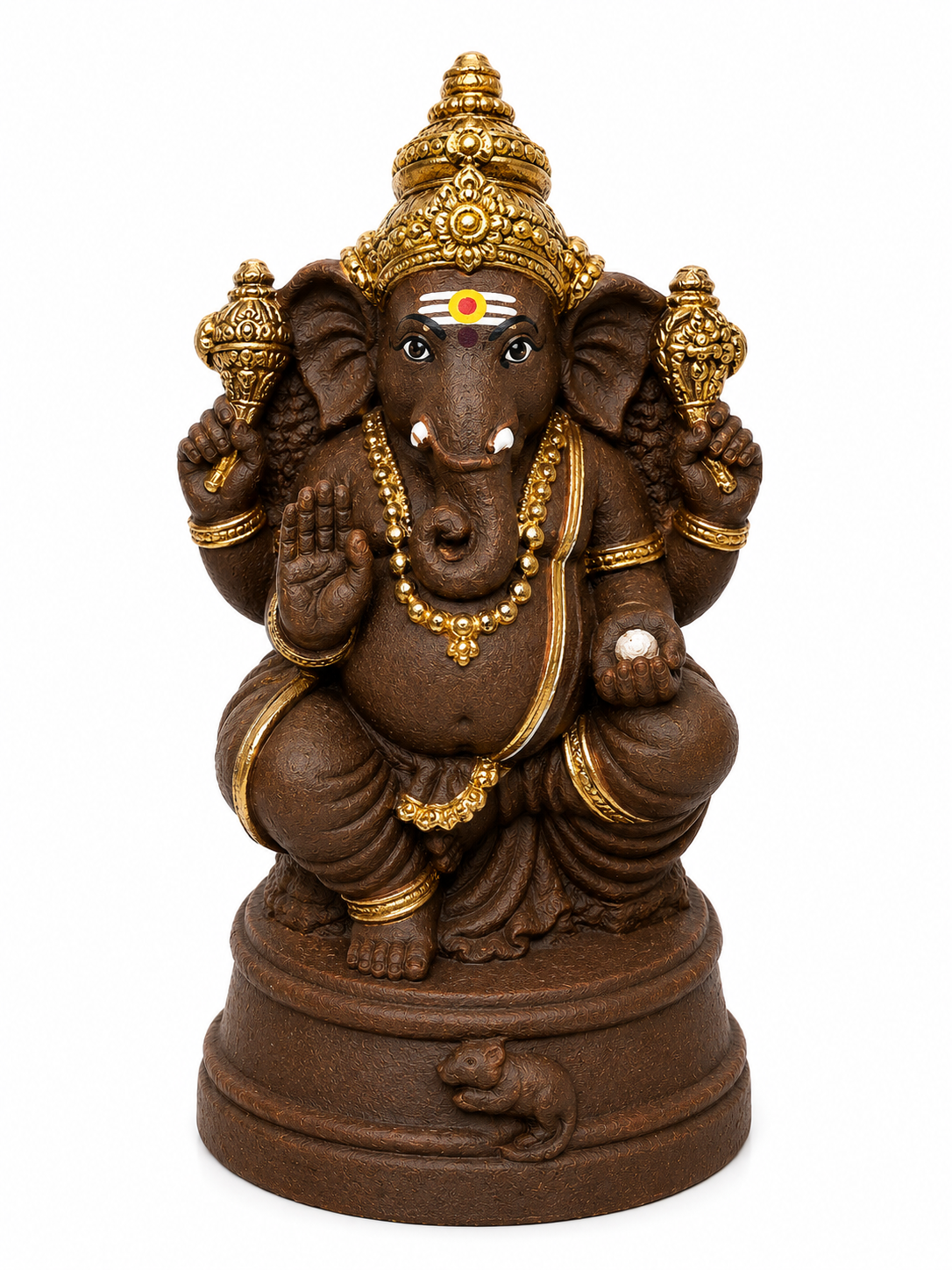 Clay Ganpati New Kamalar Small - 8 inch