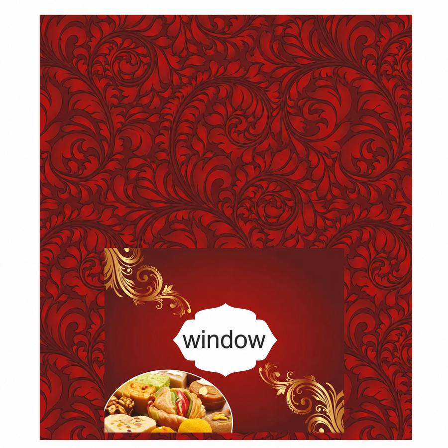 25 Pcs Fancy Design Brown Empty Sweet Folding Box - 500 Gm