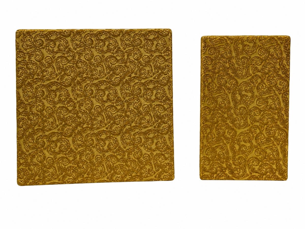 24 Fancy Design in Golden Light Self Print Paper Sweet Boxes 250 & 500 Gms