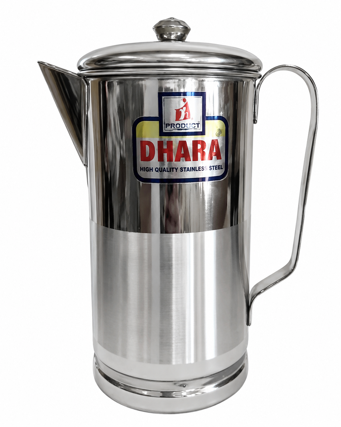 Stainless Steel Water Pitcher (Jug) With Lid - 1.75 Liters