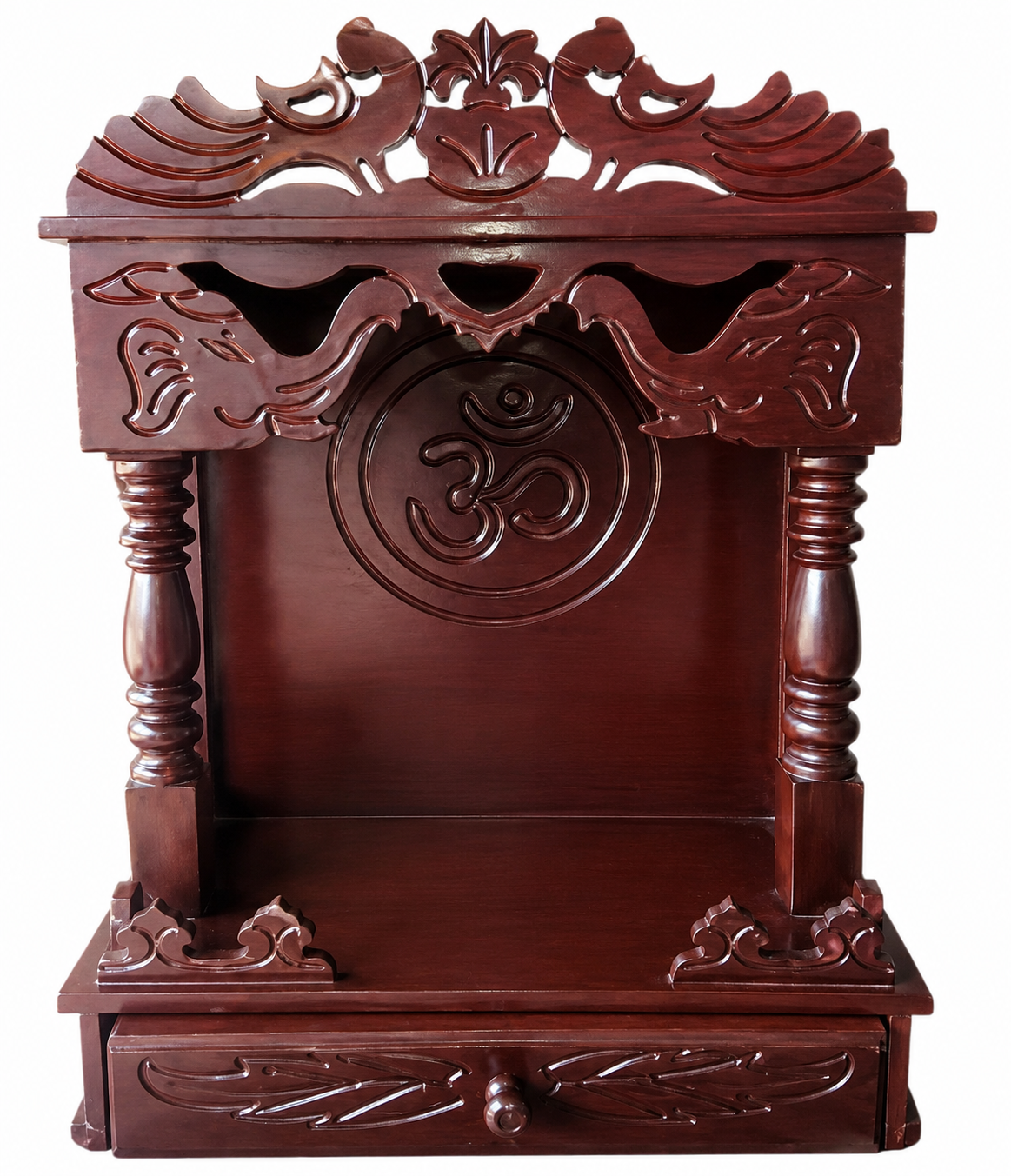Cut Work Wooden Open Puja Mandir/Temple for Home - 24"