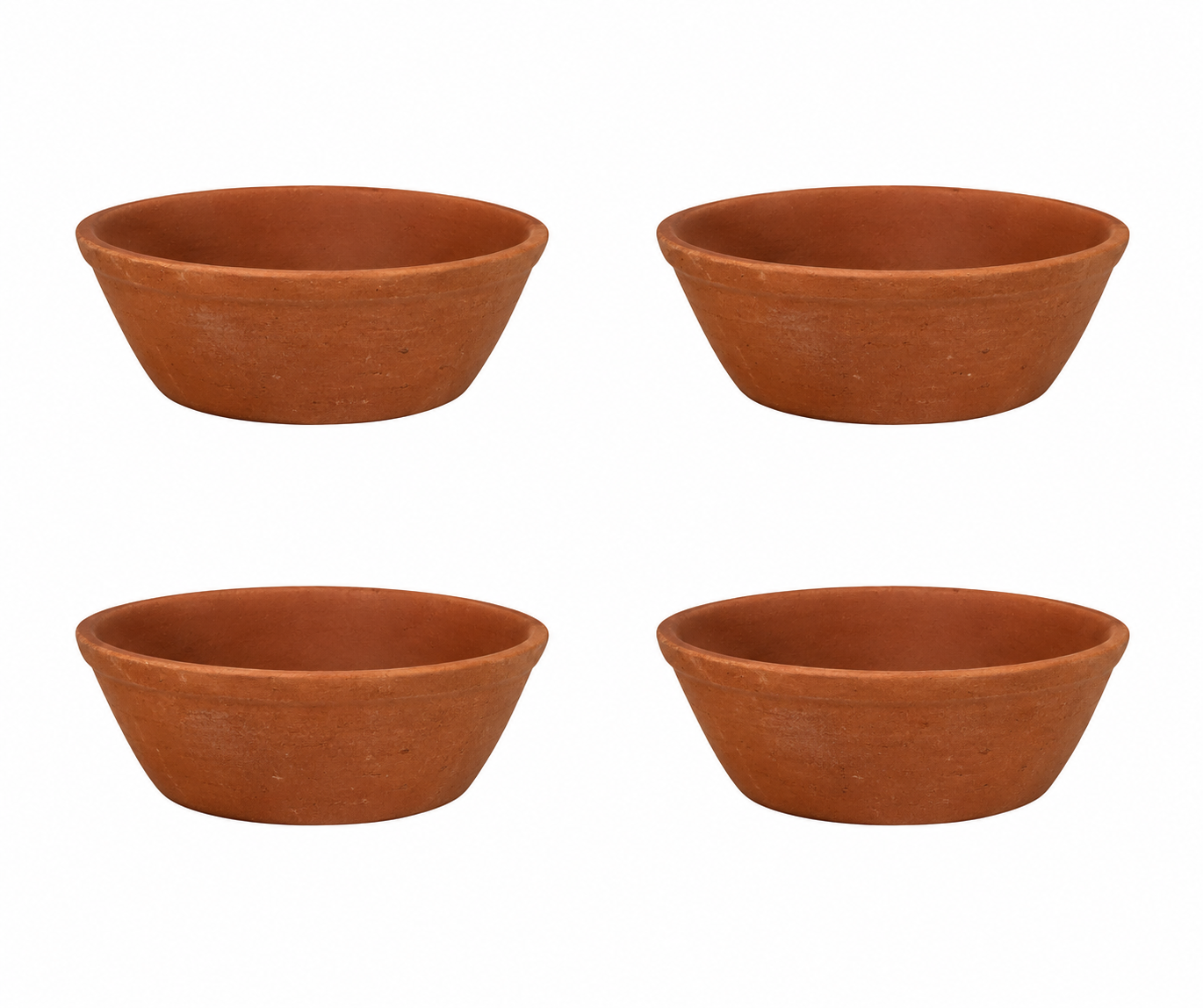 4 Pcs Clay Katori/Serving Bowl/Earthenware Bowl for Serving Curd 
