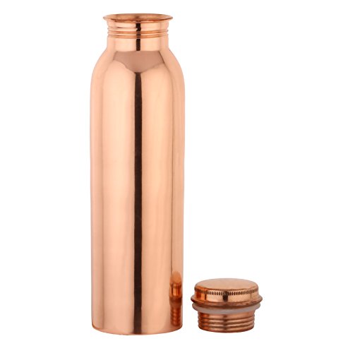 PURE COPPER WATER BOTTLE 1 LTR FLASK BEST QUALITY LEAKPROOF HEALTH BENEFITS USA 