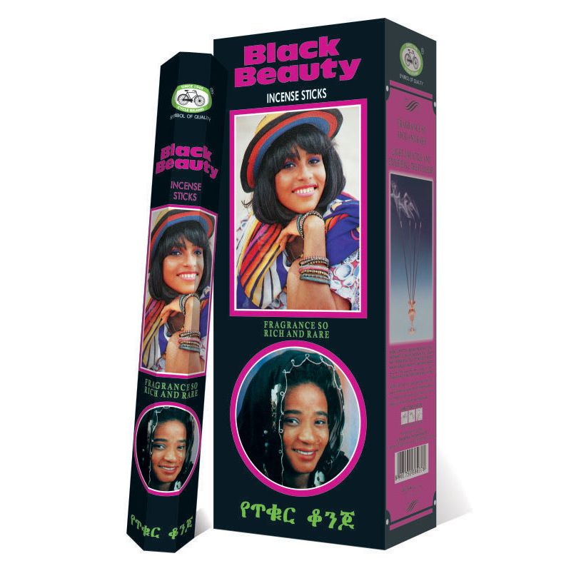 Cycle Brand Black Beauty Incense Sticks - 20 Sticks/Pack - 6 Packs/Box