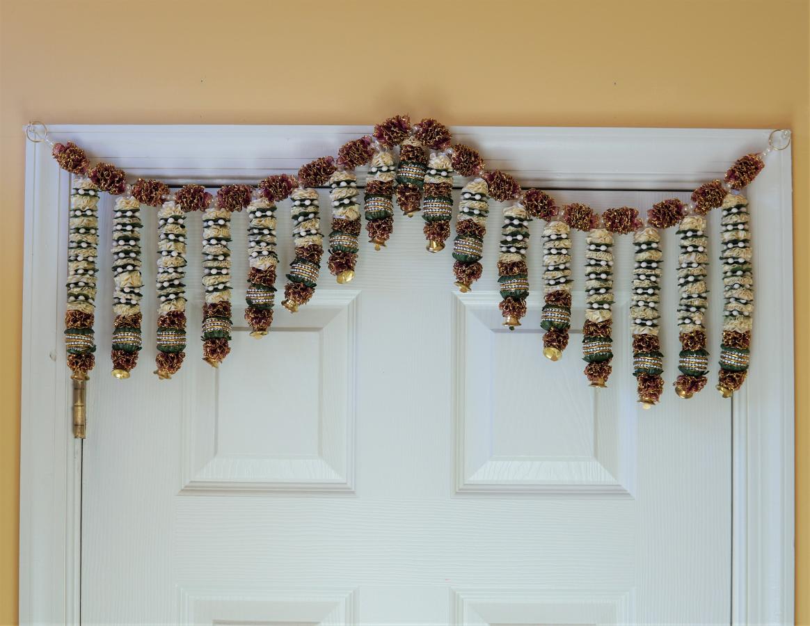 Indian satin Ribbon door Toran - 36" long bandhanwar