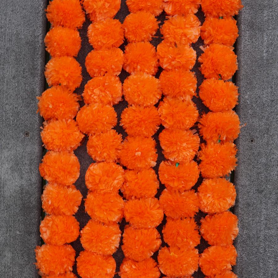 5 PC - 4.5 feet Dark Orange Marigold Garland for wedding/party decoration 5 PC - 4.5 feet Dark Orange Marigold Garland for wedding/party decoration
