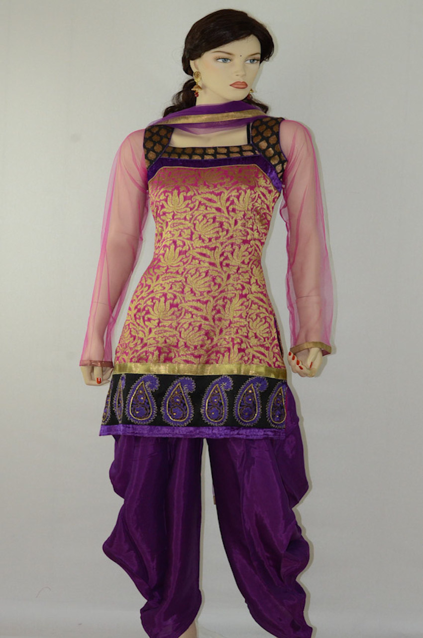 Shop Online Art Silk Designer Patiala Suit : 156257 - Ready Made Salwar  Suits