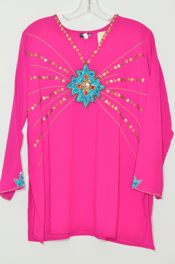 Magenta Color Chiffon Kurti w/ Embroidery Size 40/42