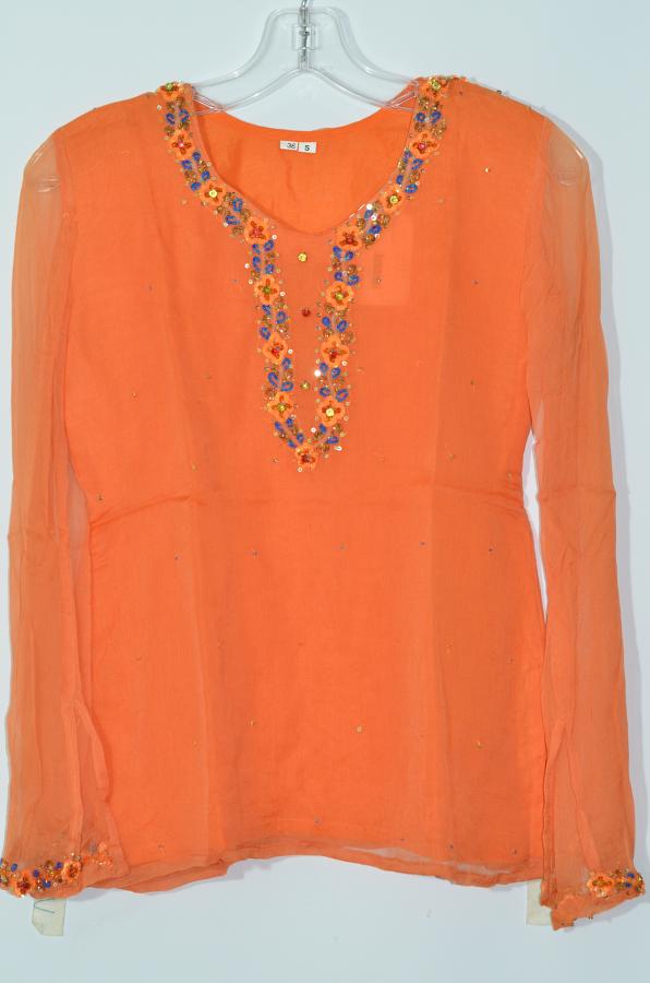 Orange Colour Chiffon Short Kurti w/ Size 34/36