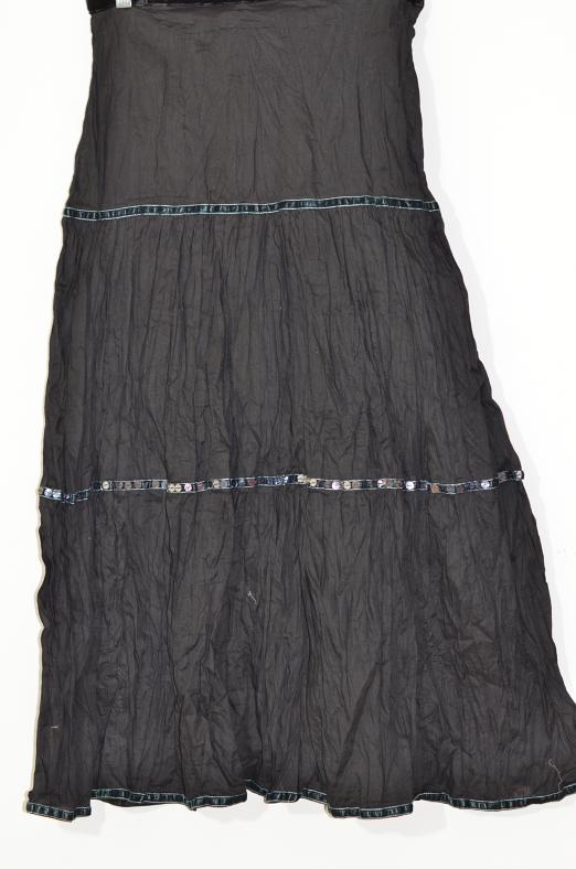 Multi Color Black Voil Crushed Skirt Size 30
