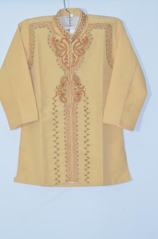 Brown Sherwani w/ Thread Work, Stole & Pants Size - Boys 4 Yr Old Brown Sherwani w/ Thread Work, Stole & Pants Size - Boys 4 Yr Old