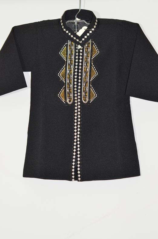 Black Sherwani w/ Thread Work, Stole & Pants Infant Size 6 to 12 Months Black Sherwani w/ Thread Work, Stole & Pants Infant Size 6 to 12 Months