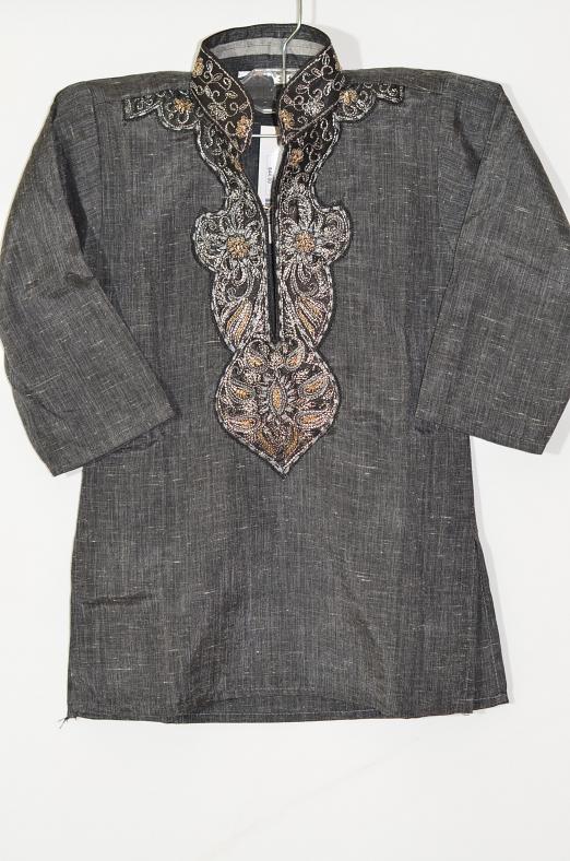 Ash Color Comfortable Cotton Kurta w/ Churidar Pants Ash Color Comfortable Cotton Kurta w/ Churidar Pants