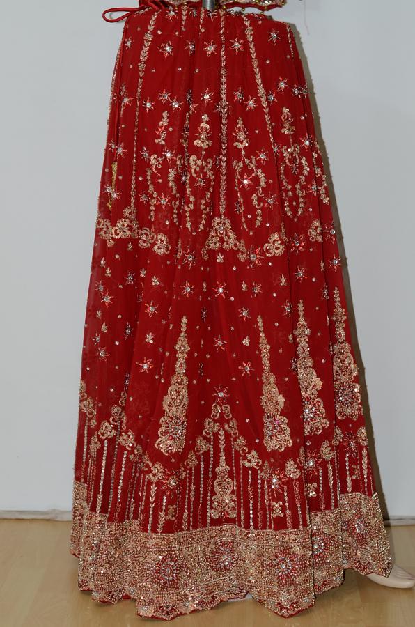 Gorgeous Maroon Georgette Lehanga w/ Unstiched Embellished Blouse & Stole Gorgeous Maroon Georgette Lehanga w/ Unstiched Embellished Blouse & Stole