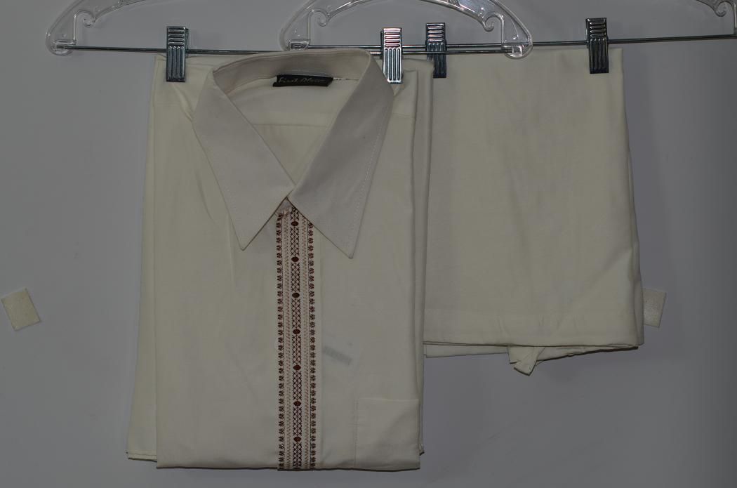 Cream Polyester Kurta Pajama w/ Pajama Pants Kabuli/ Pathani Suit Cream Polyester Kurta Pajama w/ Pajama Pants Kabuli/ Pathani Suit