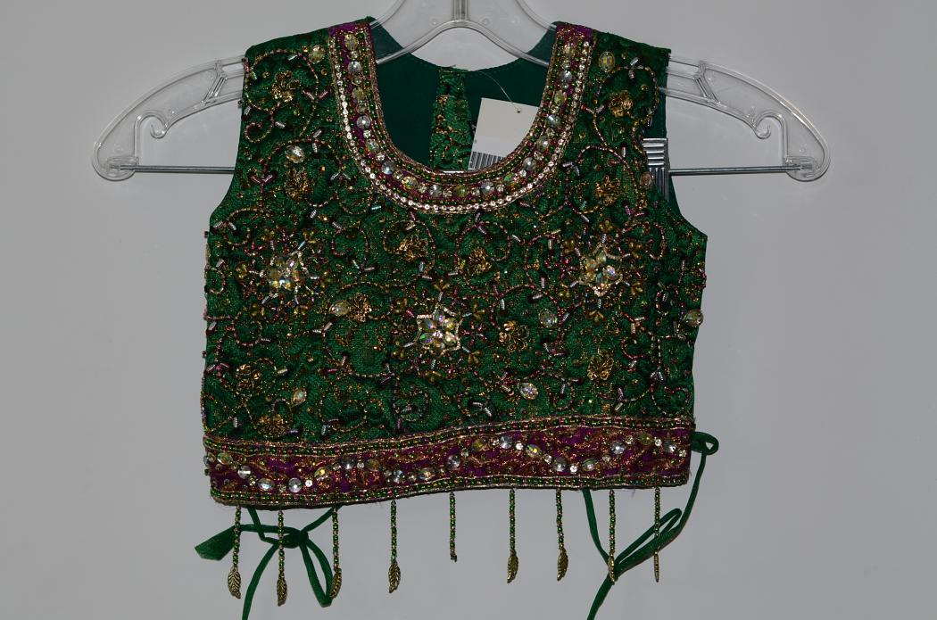 Green & Purple Net Lehenga w/ Stole & Adjustable Strings Green & Purple Net Lehenga w/ Stole & Adjustable Strings