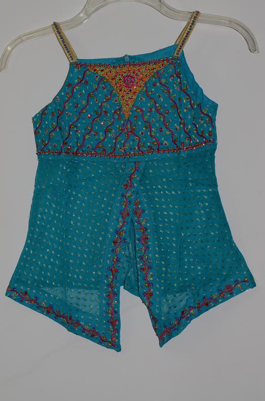Blue & Magenta Dress Georgette Top & Pants Cotton Silk w/ Cute Pouch Blue & Magenta Dress Georgette Top & Pants Cotton Silk w/ Cute Pouch