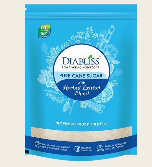 Diabliss Pure Cane Sugar with Herbal Extract Blend 1 lb