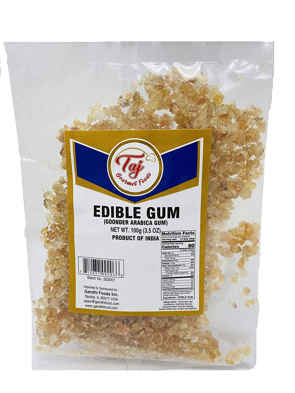 TAJ Premium Indian Edible Gum Gunder Arabica(For cooking and personal care) TAJ Premium Indian Edible Gum Gunder Arabica(For cooking and personal care)
