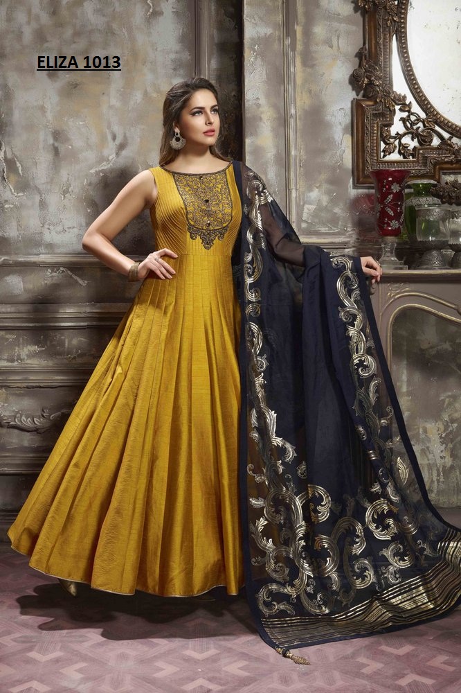 yellow silk long dress