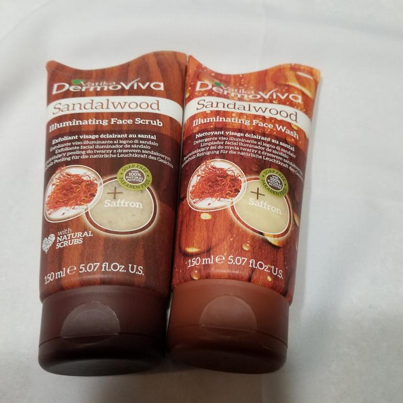 Sandalwood Saffron Face Wash & Face Scrub * 2 Pack